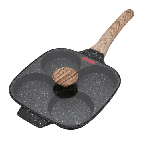 Nonstick 4-Cup Egg Frying Pan with Lid - Design Inn