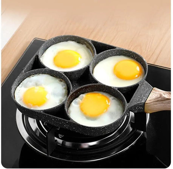 DIIG Egg Pan Non Stick Pancake Pan, 4-Cup Nonstick Egg Frying Pan, Granite  Mini Egg Cooker Pan for Breakfast, Small Egg Skillet Suitable For Gas Stove