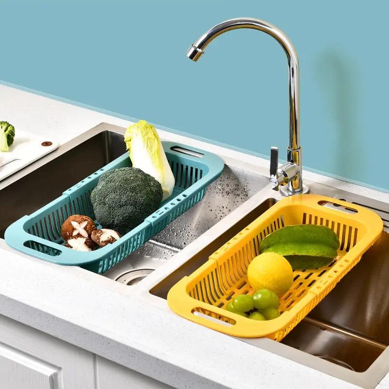 Kitchen Organiser Sink Basket Dish Cleaning Sponge Holder Soap